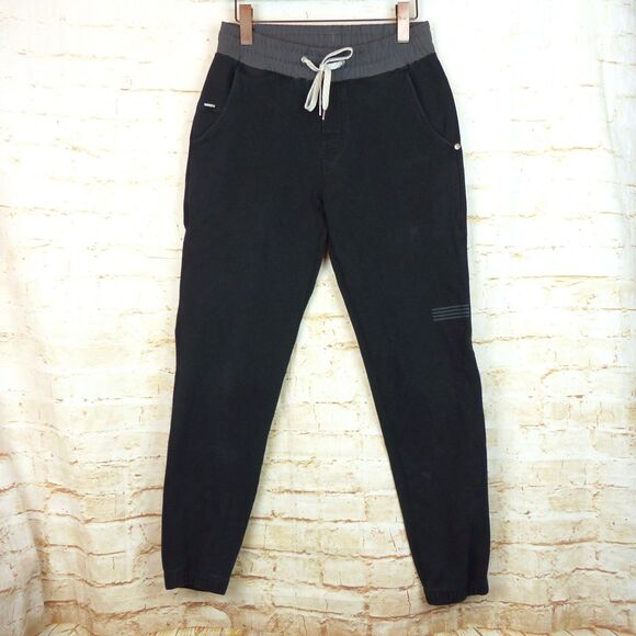 Vuori Joggers Mens S 26x28 Black Balboa Sweatpants Drawstring Performance V406 - Picture 3 of 15